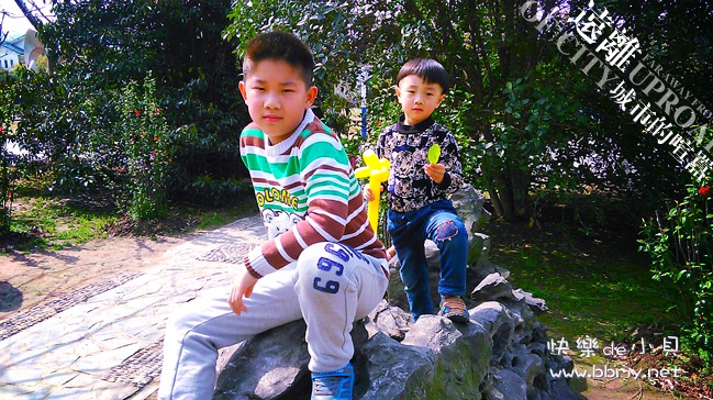 金东浩成长日记和表弟游杏花公园照片image